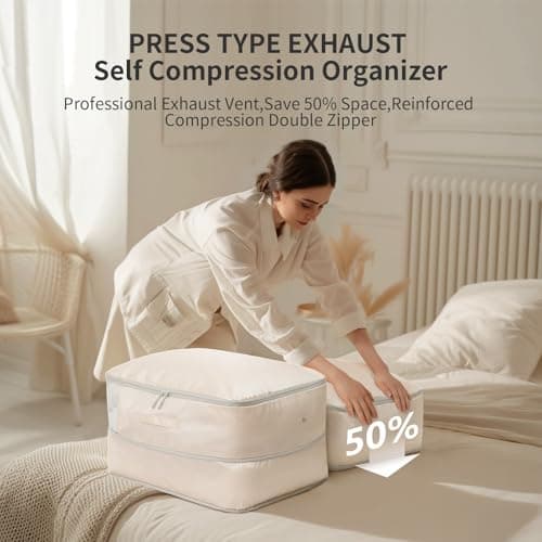 DIMJ Space-Saving Compression Storage Bags - 2 Pack Duvet Storage Organiser — view 2