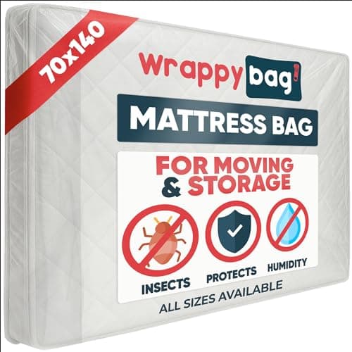 Wrappybag Mattress Bag for Moving - Heavy Duty Storage Cover Toddler