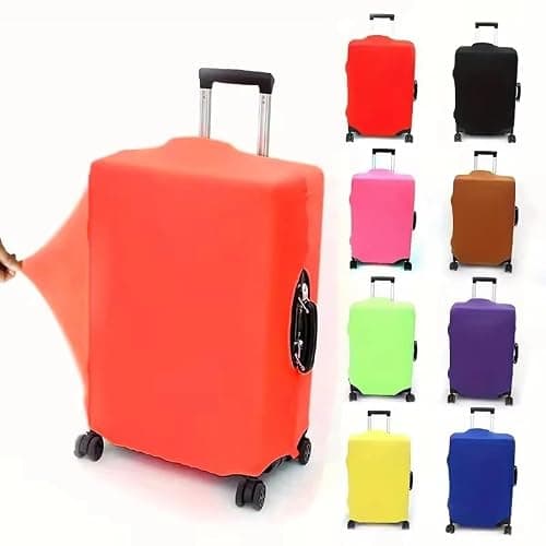 Hemasa Luggage Cover Stretch Fabric Suitcase Protector Baggage Dust Case Cover Suitable for18-32 Inch Suitcase Case Travel Organizer (Navy Blue, M 22-24 inch) — view 2
