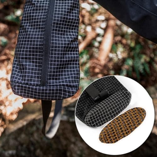 Risveglio Hiking Trekking Pole Storage Bag, 74cm Polyester Carry Pouch with Strap Mesh Pocket for Foldable Walking, Black — view 4