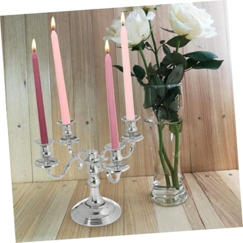 TOYANDONA 4Pcs Gradient Pink Scented Long Pole Taper Candles with Rich Rose Aroma, Nordic Style Candle Adornments for Wedding, Romantic Dinner, and Event Décor — view 5