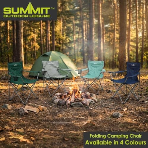 Folding Camping Chair With Cup Holder | Carry Bag | 2 Set | Green — view 4