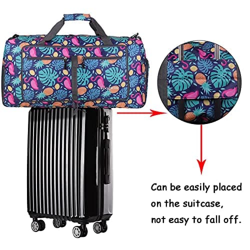 ehsbuy 60L Foldable Travel Duffle Bags for Men Women Large Holdall Waterproof Overnight Weekend Bags for Gym Luggage — view 3
