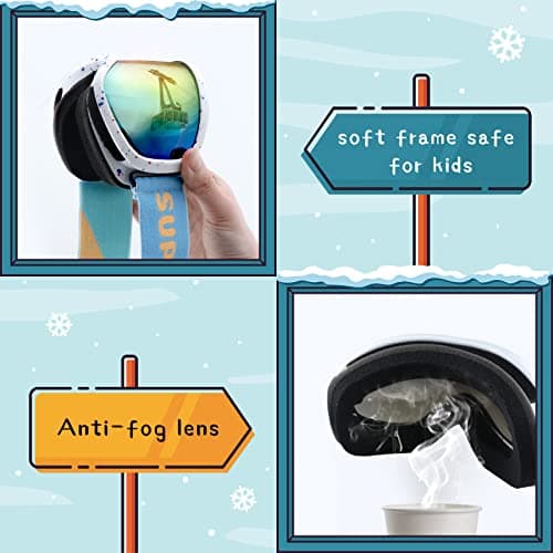 Supertrip Kids Ski Goggles for Boys Grils Youth Age 5-15 — view 5
