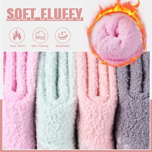 Caldodo Women's Fluffy Slipper Socks, Winter Warm Bed Socks for Ladies — view 4