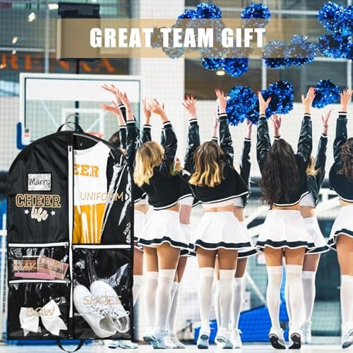 Blushtier 40" Cheer Uniform Garment Bag Cheerleading, Black,Gold — view 5