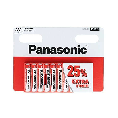 Panasonic AAA (1.5v) Zinc Carbon Batteries (also known as UM4, MN2400), 10 Count (Pack of 1)