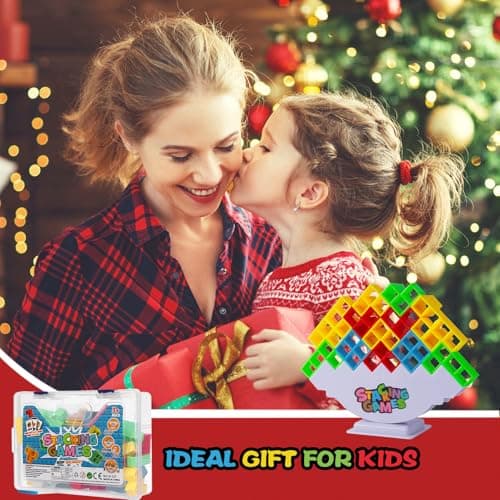 Anpole Balance and Play - Tetra Tower Stacking Blocks Game, Fun and Educational Entertainment for Kids, Board Games for Family, Parties, Travel Building Blocks (48 PCS) — view 4