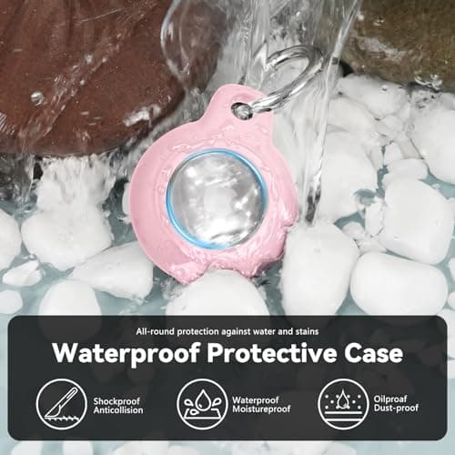 TNSNK for AirTag Holder Keyring, 1 Pack,Pink — view 2