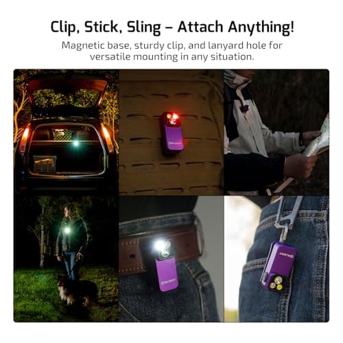 OLIGHT Oclip Pro Rechargeable EDC Torch Clip on Flashlight, Purple — view 6