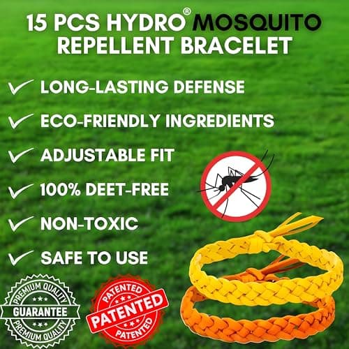 Mosquito Repellent Bracelet 15 Pcs, Adjustable Band, Deet Free, Travel Essentials, Insect Repellent Bracelet, 450 Hours Mosquito Repellent Protection Suitable for All Ages — view 2