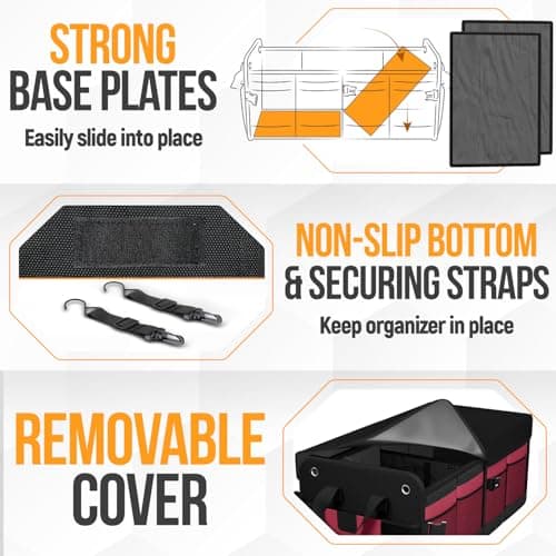 FORTEM Car Boot Organiser- Collapsible Car Organiser & Storage Bag for SUVs — view 6