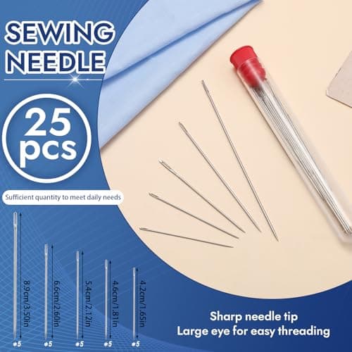 37 PCS Stainless Steel Sewing Needles Set, Steel Needle Sewing Kit — view 5