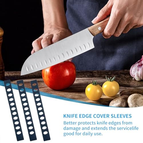 Knife Sheath - 20-Pack Black Blade Protectors, Durable Plastic, Knife Blade Cover for Chef, Utility, and Steak Knives, Portable, Ideal for Daily Use and Outdoor Activities — view 4