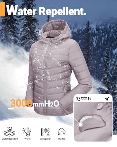 33,000ft Women's Packable Puffer Jacket Water Repellent Insulted Jacket — view 2
