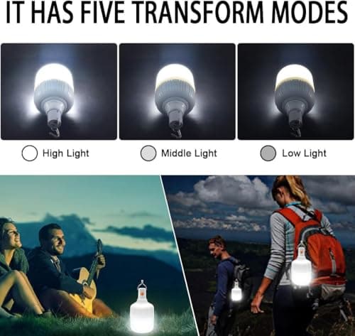 2 Pack Camping Lights 30W Rechargeable LED Camping Lantern with Remote — view 3