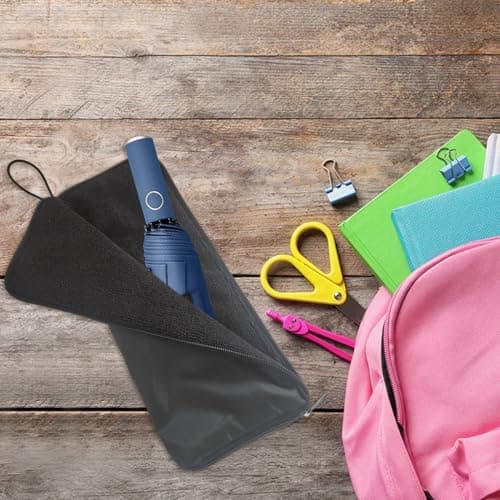 Umbrella Case - Chenille Outdoor Storage Bag | Zippered Umbrella Holder | Quick Dry Fabric Umbrellas Storage Organizer Hanging Sleeve Cover For Car Home Travel Outdoor — view 3