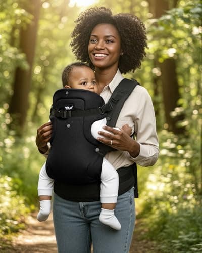 4-in-1 Cotton Blend Baby Carrier 0-36 Months (3.6-14.5 kg), Black — view 4