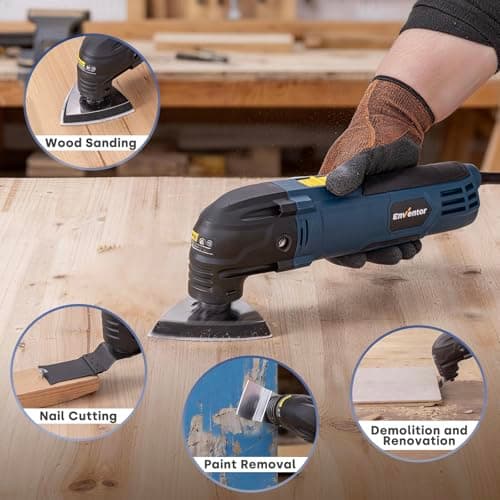 Enventor Oscillating Multi Tools, 300W 15000-22000 OPM, 6 Variable Speeds — view 6