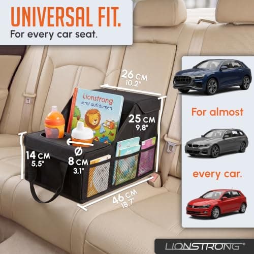 LIONSTRONG® Car Organizer [VERY STABLE DUE TO PLASTIC PANELS] — view 2