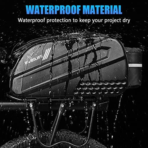 BOBILIFE Bike Trunk Rear Rack Bag - Waterproof Bicycle Travel Expedition Rack Cargo Helmet Carrier Bag with Bottle Holder for Bicycle, E-Bike — view 5