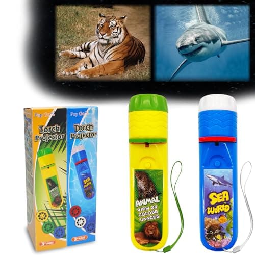 Pup Go 2-Pack Wild Animal & SeaWorld Torch and Projector for Kids Ages 3+