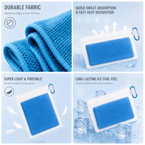 Boyfield Cooling Towel 4 Pack, Microfibre Ice Towel for Gym Travel Neck — view 3