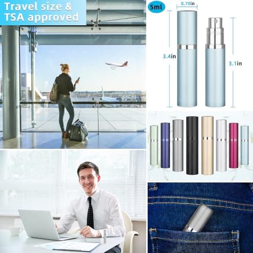 2-Pack 5ml Perfume Atomiser Bottles Refillable Travel, Perfume Spray Bottle — view 5