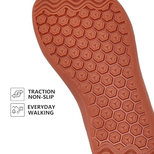 HOBIBEAR Unisex Wide Barefoot Minimalist Shoes for Men Women Outdoor Trail Walking Shoes(Black/Brown, UK 8) — view 4