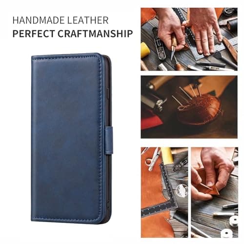 UOGNADGD Faux Leather Flip Case for ZTE Telstra 5G Wi-Fi - Blue — view 2