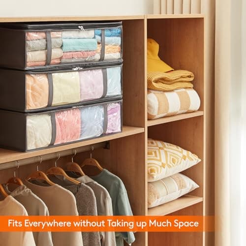 Lifewit 2 Pack Under Bed Storage,40L Clothes Storage Bags with Clear Window — view 6