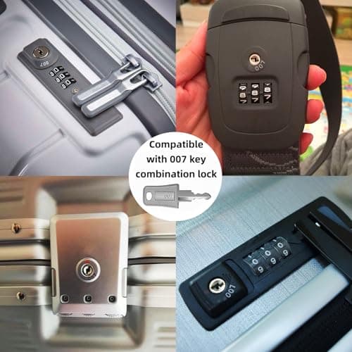 2PCS Master Luggage Keys 007 002 Universal Luggage Bag Suitcase for Forgotten Password Code Combinations of Luggage Locks (2pcs 007+007 Key) — view 2