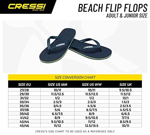 CRESSI Beach Flip Flops - Flip Flops Unisex for Beach and Pool, Blue/White, 9.5/10.5 UK - 43/44 EU — view 5