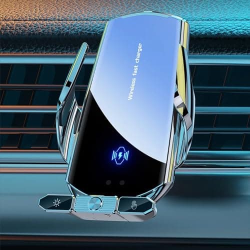 Wireless Car Charger 15W Auto Clamping 3 Magnetic Adapters for Air Vent — view 6
