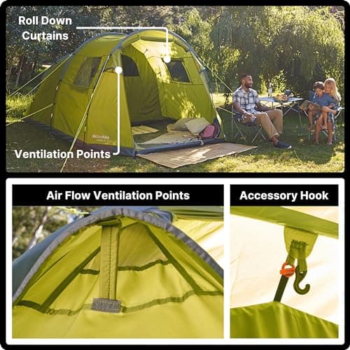 Eurohike Sendero 4 Man Tent with Porch & Spacious Living Area, 4 Person, Waterproof, Easy to Pitch, Tunnel Design, Ideal for Family Camping Trips & Festivals, 2000mm HH — view 5
