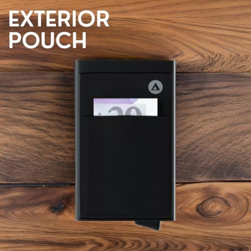 Defender Card Vault - Police Accredited RFID Blocking Credit Card Holder - Slim Metal Pop-Up Wallet with Cash Pouch - Solid Aluminium Design (Pack of 2) — view 5