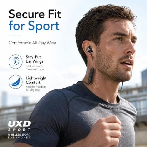 UXD Bluetooth In-Ear Headphones, Wireless Sports Earbuds — view 2