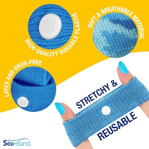 Sea-Band Blue Kids Travel & Motion Sickness Acupressure Wristband, 1 Pair — view 6