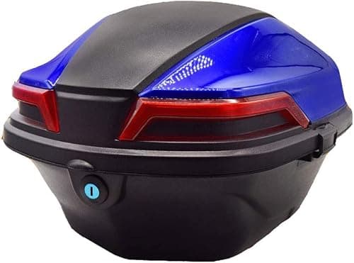 Motorcycle Trunk Travel Luggage Storage Box, Universal Hard Tail Bike Top Box.Motorcycle Trunk.Extra Large, Thick, Double Buckle, Drop Resistance, Wear Resistance, Waterproof, Black, Red, White, Silve — view 2