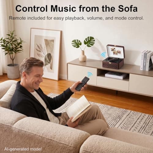 Gueray Portable Leather CD Player Bluetooth with Speakers 3600mAh Battery — view 6