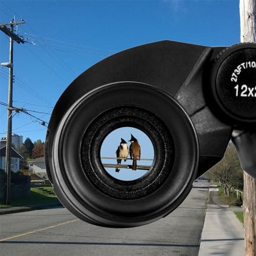 occer 12x25 Compact Binoculars with Low Light Night Vision, Large Eyepiece Waterproof Binocular for Adults & Kids,High Power Easy Focus Binoculars for Bird Watching,Outdoor Hunting,Travel,Sightseeing — view 5