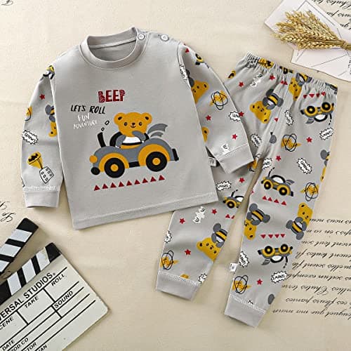 XM-Amigo Baby Boys 3 Pack Cotton Long Sleeve Pajama Sets,12-18 Months — view 2