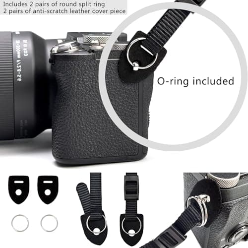 Camera Neck Shoulder Strap for Man Woman Photographers SLR DSLR Mirrorless Camera,Adjustable Nylon Wider Digital Camera lanyard belt, Binoculars Strap with Quick Release Buckles,Black,55 inch — view 6