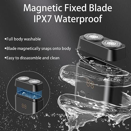 Electric Razor for Men Rechargeable Mini Beard Shaver Cordless Rotary Razor — view 5