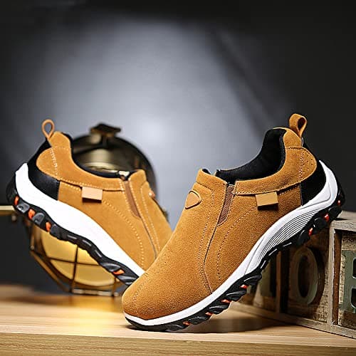 Bestgift Men's Non-slip wear-resistant breathable outdoor hiking shoes low-top shoes Blue EU48/UK10.5 — view 2