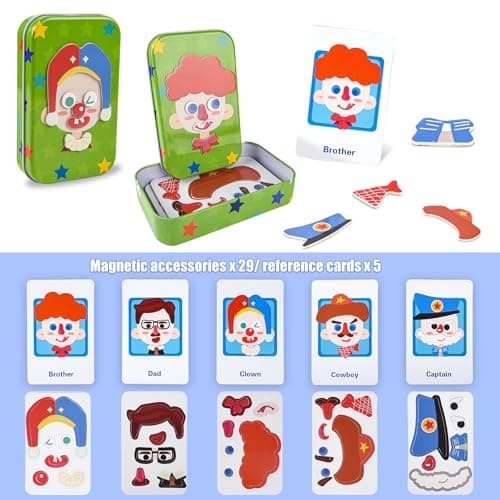 ASTARON Magnetic Puzzle for Toddlers, 29 pcs Puzzles Portable Travel Toys for Kids, Plane Car Activities Educational Learning Toy Birthday Gifts for Boys — view 2