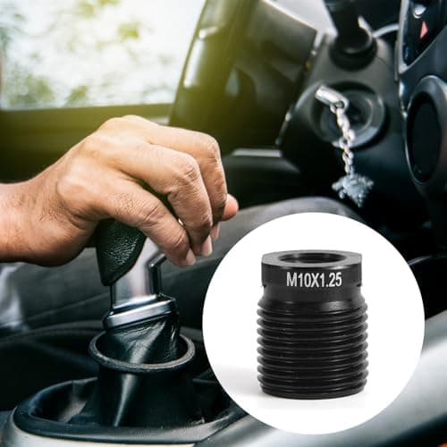 Goktvai 7pcs Gear Shift Knob Adapter Kit, Universal Aluminum Alloy Gear Shift Knob Thread Adapter Fit M8/M10/M12/M14/M6 for Stick Car Truck SUV Manual Transmission Accessories — view 4