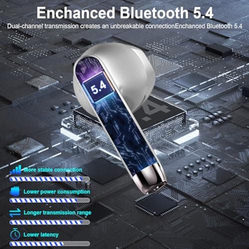 Wireless Earbuds, NEW Mini Bluetooth 5.4 Headphones In Ear with Deep Bass — view 2