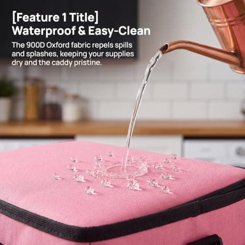 Cleaning Bag, Cleaning Caddy Bag with handle and Multiple Pockets — view 4