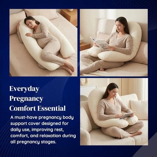 Lancashire Textiles Pregnancy Pillow Case 150x35cm - U Shaped Lemon Yellow — view 6